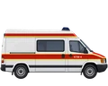 4-Tragen-KTW (Krankentransportwagen mit vier Tragen), Seitenansicht