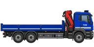 LKW Lkr (Lastkraftwagen mit Ladekran (Fachgruppe Wassergefahren)), Seitenansicht